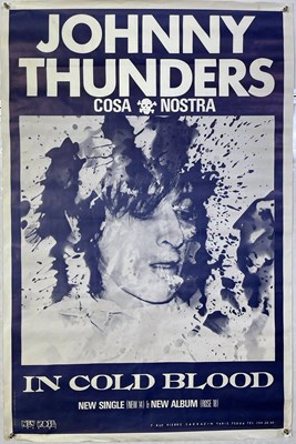 Lot 420 - JOHNNY THUNDERS - ORIGINAL 'IN COLD BLOOD' PROMO POSTER.