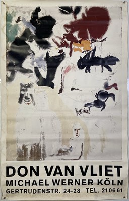 Lot 457 - DON VAN VLIET / CAPTAIN BEEFHEART - LARGE ORIGINAL COLOGNE EXHIBITION POSTER.