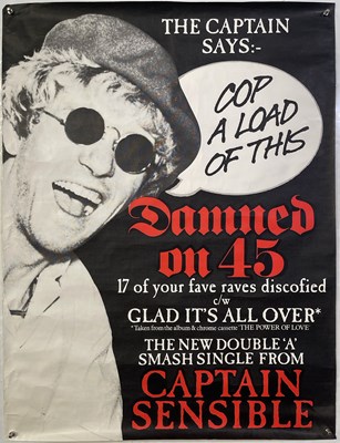 Lot 460 - THE DAMNED INTEREST - CAPTAIN SENSIBLE PROMO POSTER.