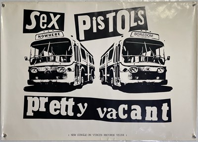 Lot 438 - SEX PISTOLS - PRETTY VACANT JAMIE REID DESIGNED POSTER.