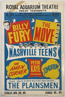 Lot 465 - THE MOVE / AMEN CORNER / TOMORROW AND MORE - ORIGINAL 1967 WINDOW CARD POSTER.