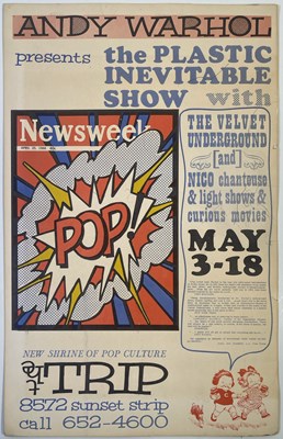 Lot 471 - ANDY WARHOL / THE VELVET UNDERGROUND - RARE ORIGINAL 1966 'THE TRIP' WINDOW CARD POSTER.