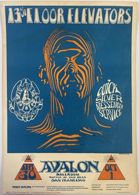 Lot 472 - 13TH FLOOR ELEVATORS - FD28 - ZEBRA MAN - STANLEY MOUSE POSTER.