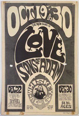 Lot 474 - LOVE - ORIGINAL 1966 WHISKY A GO GO WINDOW CARD POSTER.