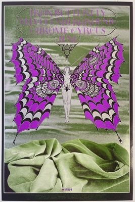 Lot 479 - FD122 - IRON BUTTERFLY - ORIGINAL BOB SCHNEPF POSTER.