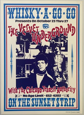 Lot 480 - THE VELVET UNDERGROUND - SIGNED LIMITED EDITION POSTER REPRINT.