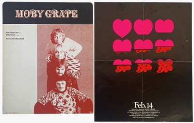 Lot 484 - MOBY GRAPE - ORIGINAL PROMOTIONAL POSTER AND BOARD.