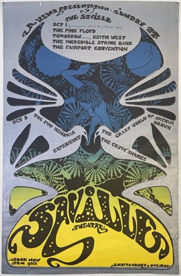 Lot 497 - OAS 3 - PINK FLOYD / JIMI HENDRIX EXPERIENCE - ORIGINAL HAPSHASH AND THE COLOURED COAT 1967 NEMS POSTER.