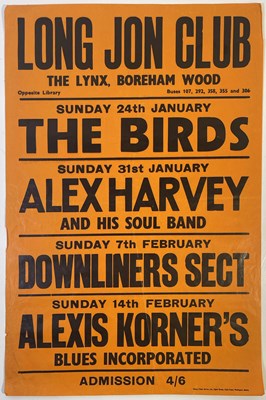 Lot 500 - BRITISH R&B / ROLLING STONES INTEREST - DOWNLINERS SECT / THE BIRDS (RONNIE WOOD) - ORIGINAL POSTER.