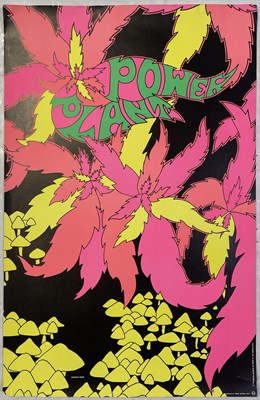 Lot 517 - PSYCHEDELIA - POWER PLANT - THE GOLDEN DAWN - ORIGINAL 1968 BLACKLIGHT POSTER.
