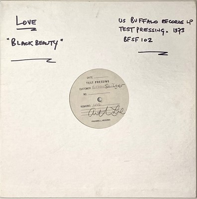 Lot 65 - LOVE - BLACK BEAUTY LP - ORIGINAL US 1973 WHITE LABEL TEST PRESSING OF SHELVED ALBUM (BUFFALO RECORDS BFSF 102)
