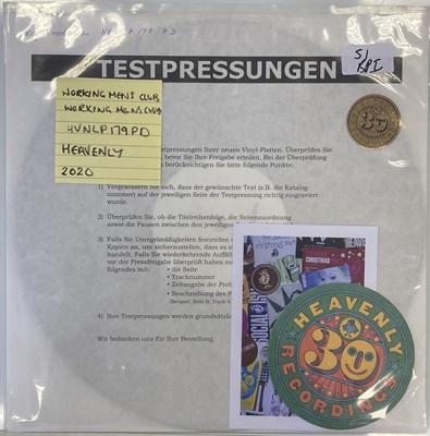 Lot 51 - WORKING MEN'S CLUB - WORKING MEN'S CLUB LP (2020 WHITE LABEL TEST PRESSING)
