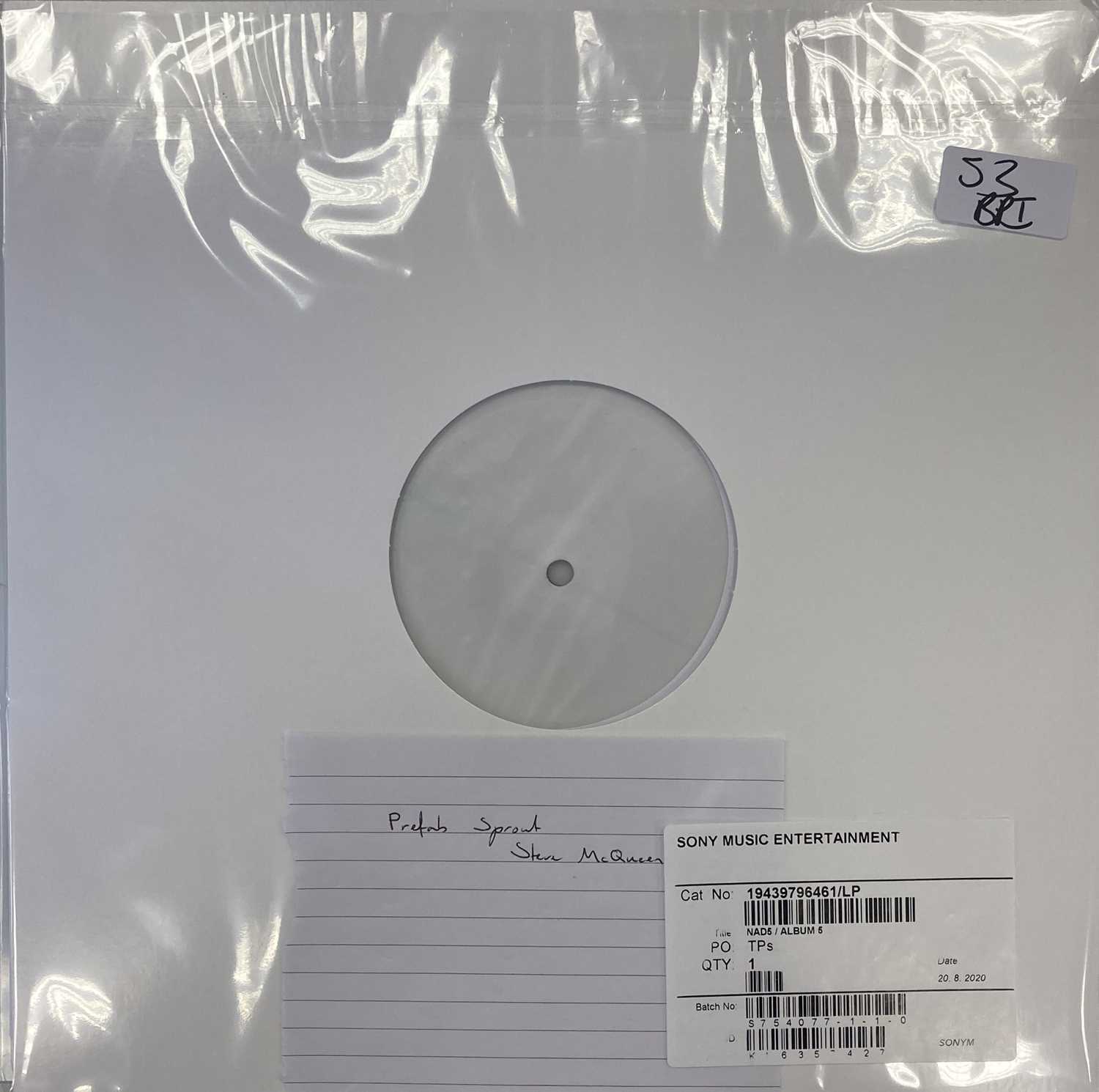 Lot 53 - PREFAB SPROUT - STEVE MCQUEEN LP (2020 WHITE LABEL TEST PRESSING)