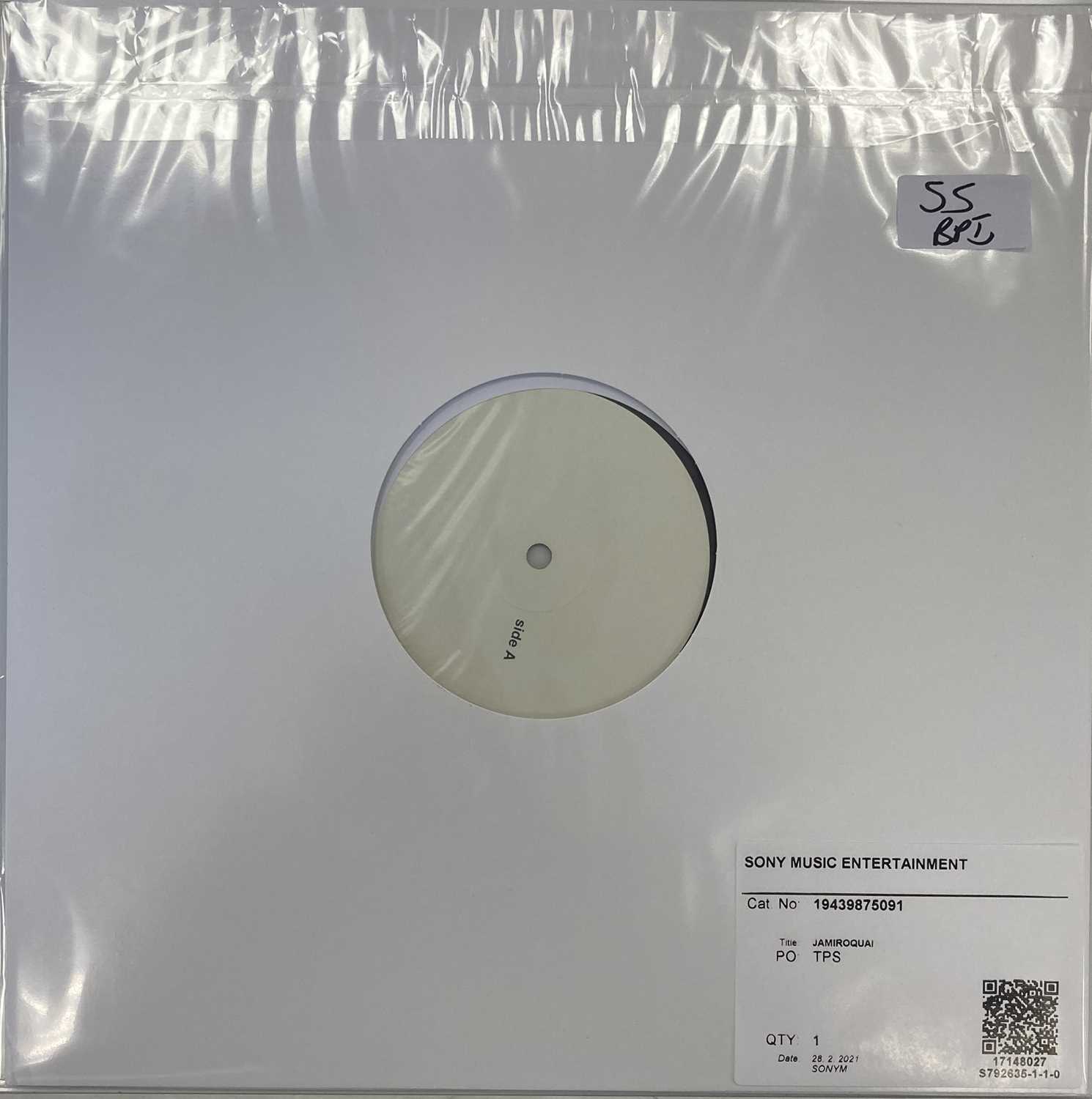 Lot 55 - JAMIROQUAI - EVERYBODY'S GOING TO THE MOON/DEEPER UNDERGROUND 12" (2021 RSD WHITE LABEL TEST PRESSING)