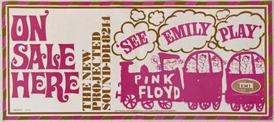 Lot 422 - PINK FLOYD INTEREST - 'SEE EMILY PLAY' PROMOTIONAL BANNER POSTER.