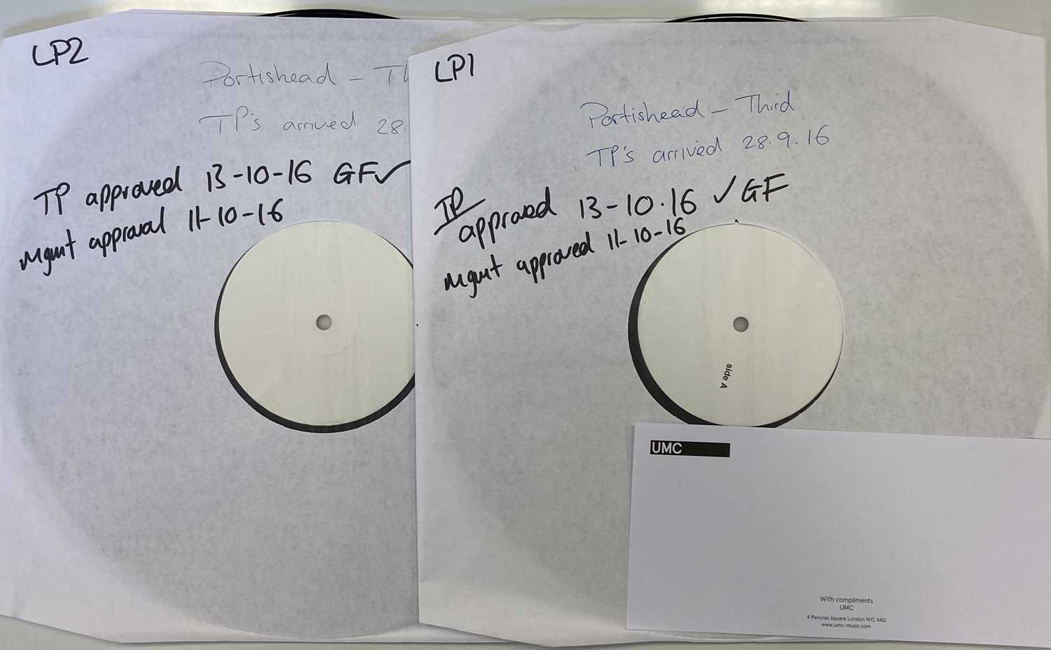Lot 77 - PORTISHEAD - THIRD LP (2016 WHITE LABEL TEST PRESSING)