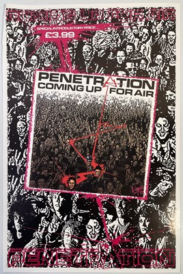 Lot 363 - PUNK INTEREST - ORIGINAL PENETRATION 'COMING UP FOR AIR' PROMOTIONAL POSTER.