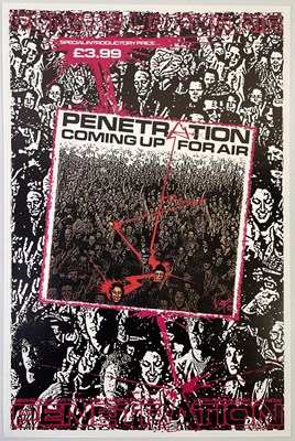 Lot 364 - PUNK INTEREST - ORIGINAL PENETRATION 'COMING UP FOR AIR' PROMOTIONAL POSTER.