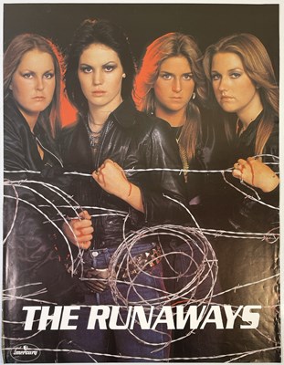 Lot 372 - THE RUNAWAYS / JOAN JETT - ORIGINAL 1976 PROMOTIONAL POSTER.