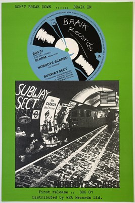 Lot 379 - SUBWAY SECT - ORIGINAL PROMOTIONAL POSTER.