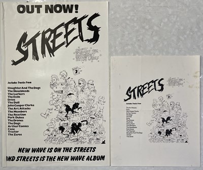Lot 381 - PUNK / NEW WAVE - ORIGINAL 'STREETS' COMPILATION PROMO POSTER AND PROOF POSTER PRINT.