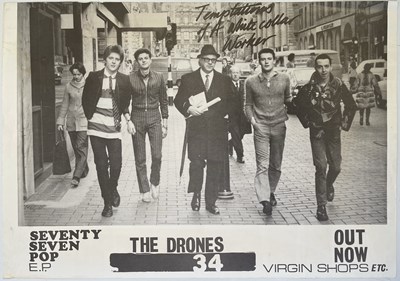 Lot 382 - PUNK - ORIGINAL 1977 THE DRONES - TEMPTATION.. PROMOTIONAL POSTER.