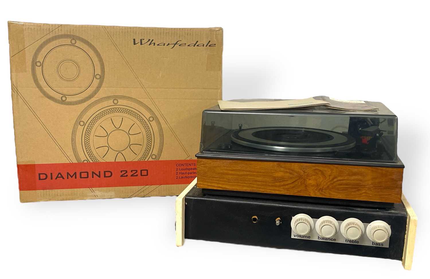 Lot 10 - WHARFEDALE DIAMOND 220 SPEAKERS -BLACKWOOD.