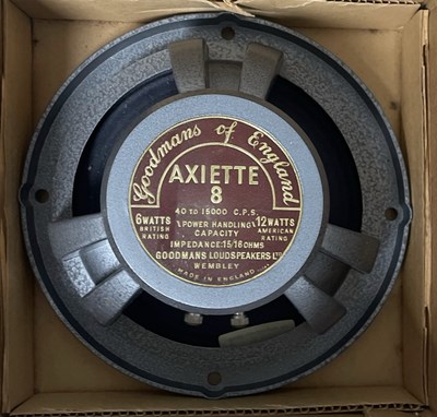 Lot 11 - GOODMANS AXIETTE 8 LOUDSPEAKER CONES - PAIR.