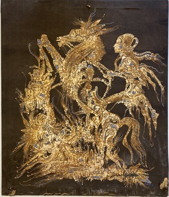 Lot 13 - PRINTED FABRIC ART - 'HAKIDJO'.