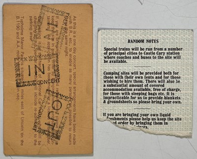 Lot 145 - CULT 1970S FESTIVALS PROGRAMME COLLECTION INC TUPHOLME / BATH / BICKERSHAW - SOME WITH TICKET STUBS.