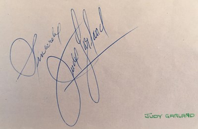 Lot 82 - JUDY GARLAND SECRETARIAL SIGNED PAGE.