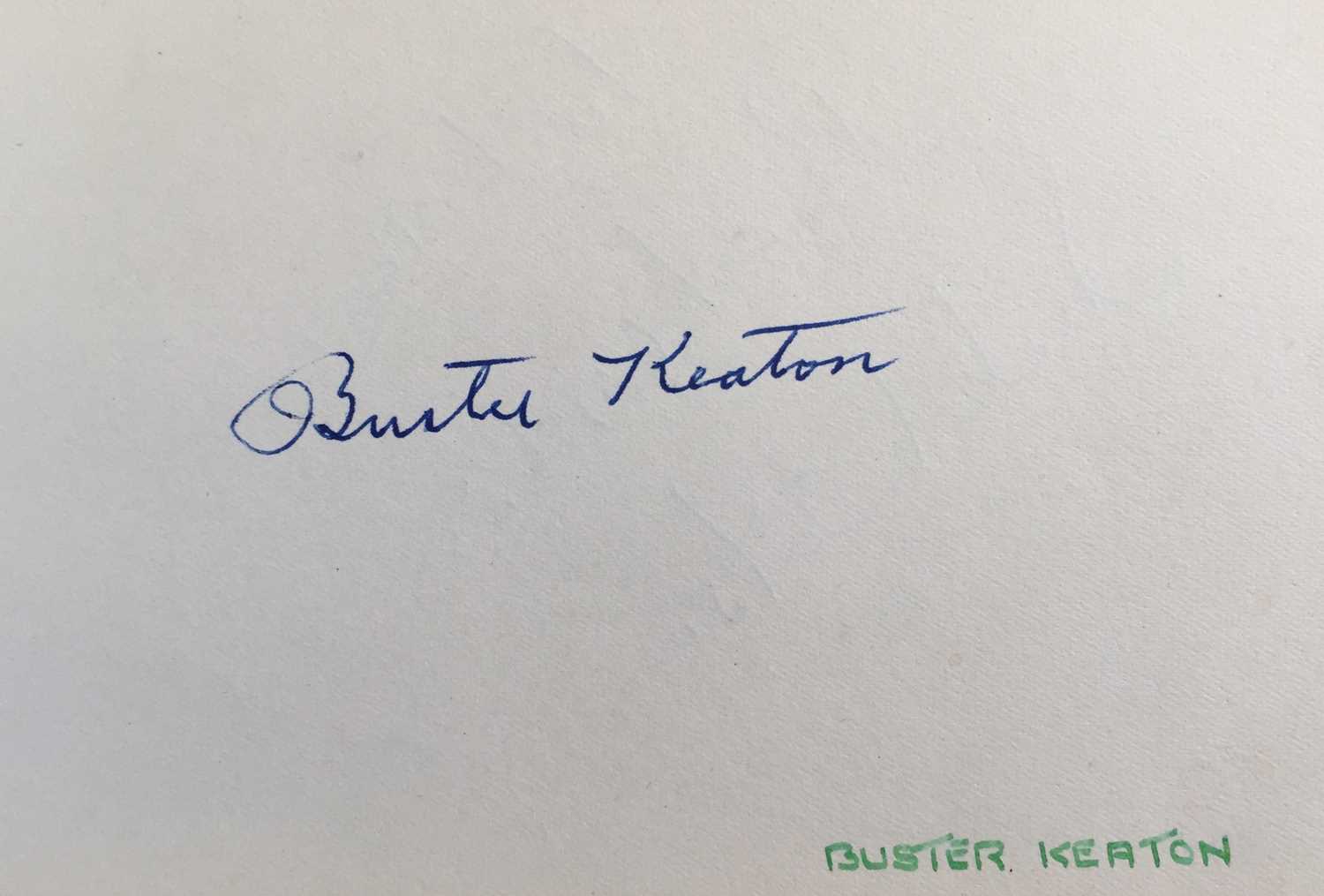Lot 83 - BUSTER KEATON SIGNED PAGE.