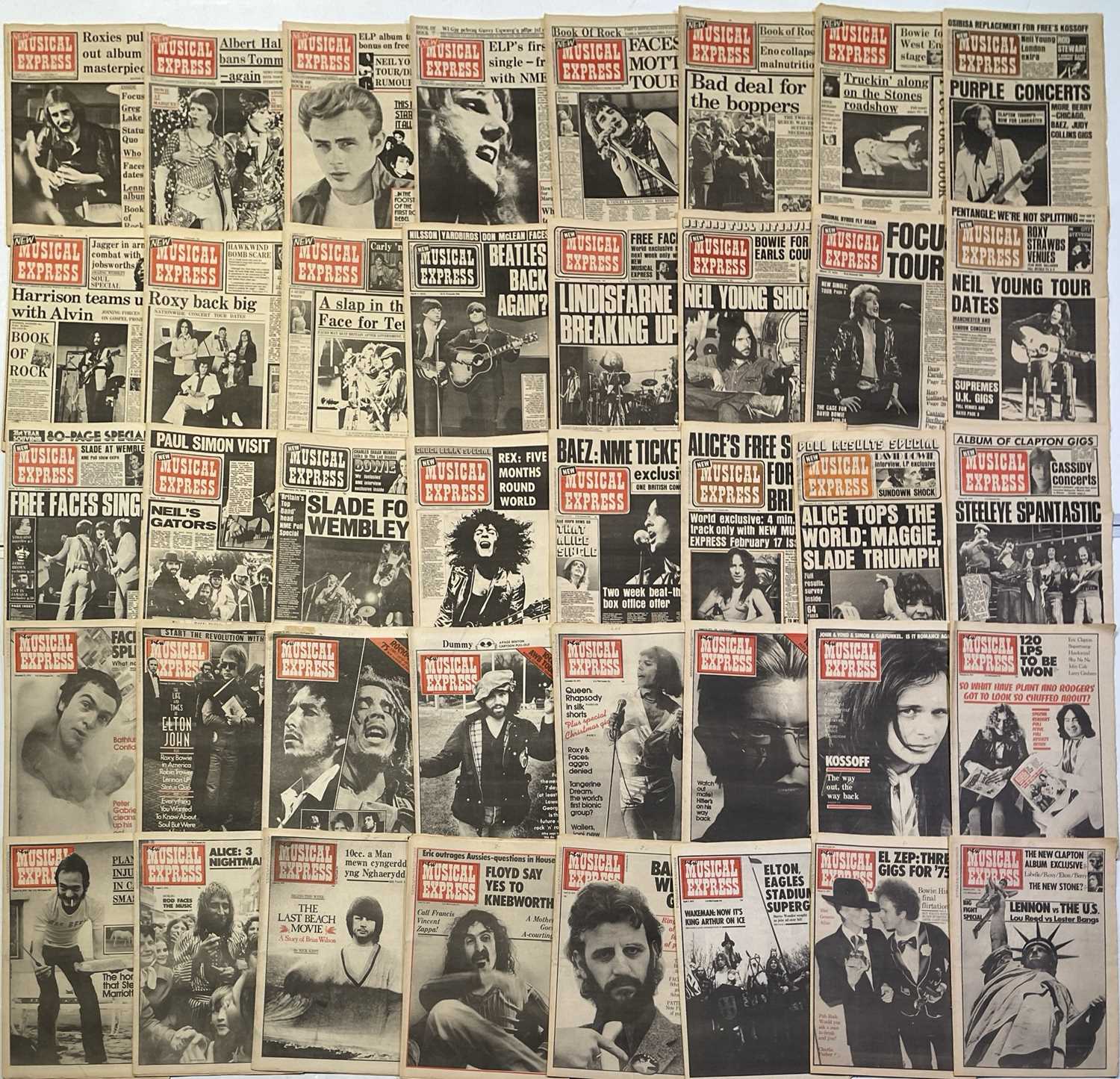 Lot 104 - NME MAGAZINE - 1973-1975 COLLECTION.