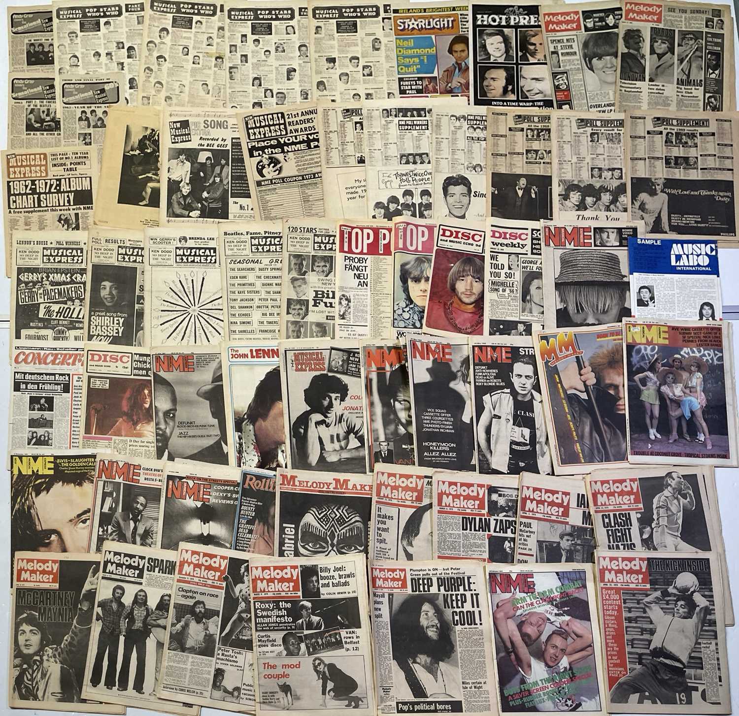 Lot 106 - NME / DISC / MELODY MAKER MAGAZINE COLLECTION.