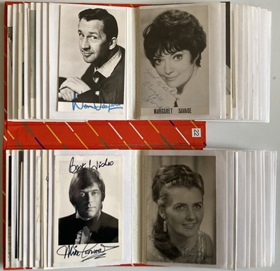 Lot 91 - AUTOGRAPHED POSTCARDS / PHOTOGRAPHS - 1960S STARS INC CARRY ON STARS.