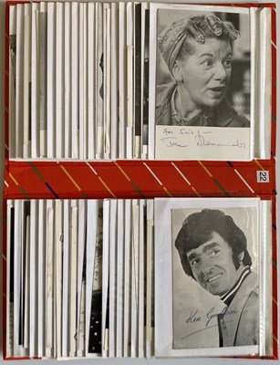 Lot 91 - AUTOGRAPHED POSTCARDS / PHOTOGRAPHS - 1960S STARS INC CARRY ON STARS.