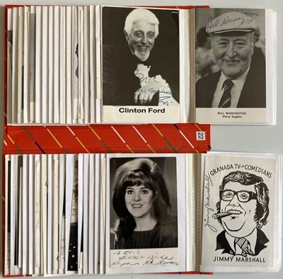 Lot 91 - AUTOGRAPHED POSTCARDS / PHOTOGRAPHS - 1960S STARS INC CARRY ON STARS.
