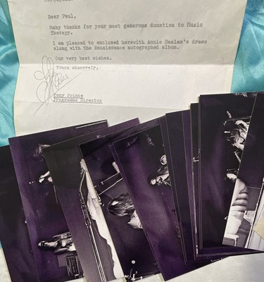 Lot 56 - ANNIE HASLAM - 1970S STAGE WORN DRESS - SIGNED LP.