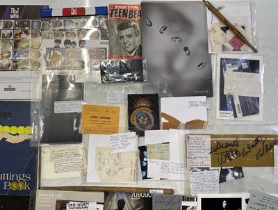 Lot 58 - ROCK / POP AND PROG MEMORABILIA INC STEVE HACKETT / KING CRIMSON SIGNED ITEMS.