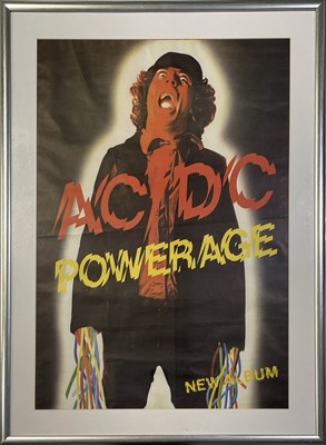Lot 559 - AC/DC - ORIGINAL 1978 'POWERAGE' PROMOTIONAL POSTER.