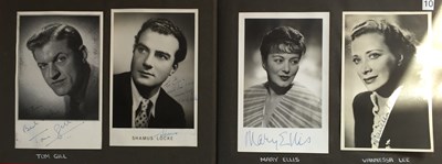 Lot 100 - ALBUM WITH AUTOGRAPHED PHOTOS/POSTCARDS AND PRIVATE PHOTOGRAPHS - 1950S STARS.
