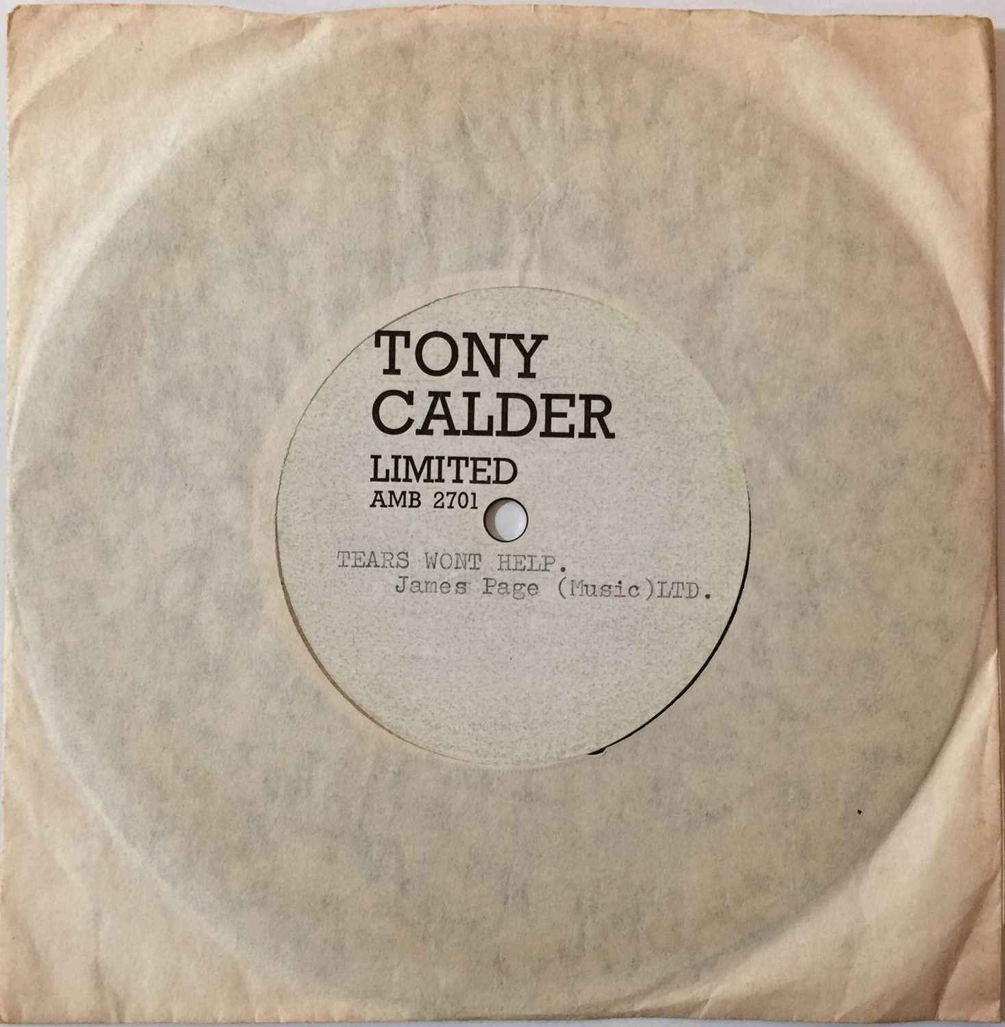 Lot 143 - JIMMY (JAMES) PAGE - TEARS WONT HELP - UNRELEASED 7" ACETATE RECORDING