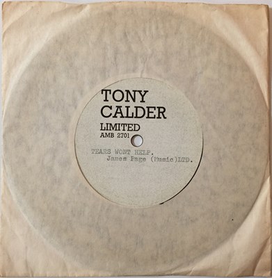 Lot 143 - JIMMY (JAMES) PAGE - TEARS WONT HELP - UNRELEASED 7" ACETATE RECORDING