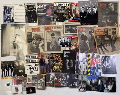 Lot 418 - THE JAM - MEMORABILIA INC CASSETTES / CUTTINGS / MAGAZINES.