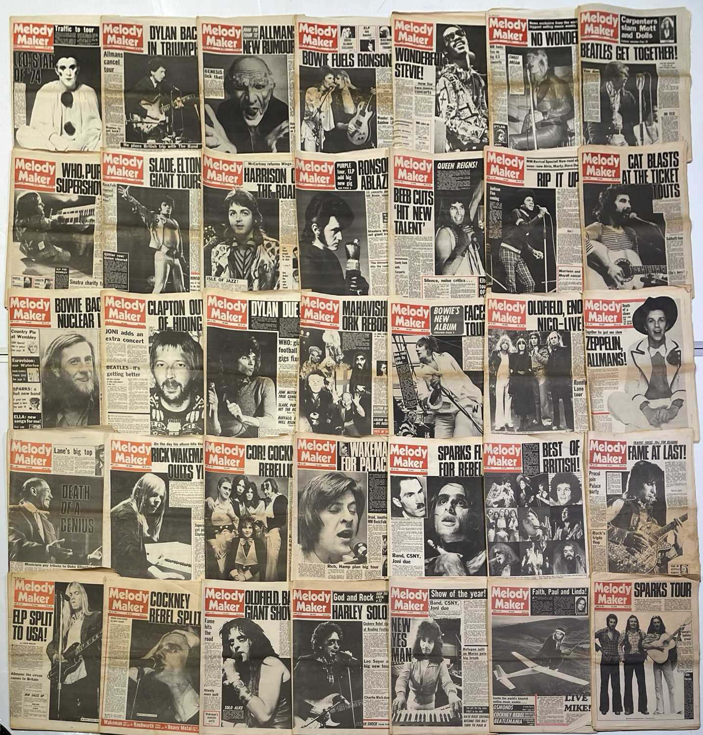Lot 116 - MELODY MAKER - 1974 COLLECTION.