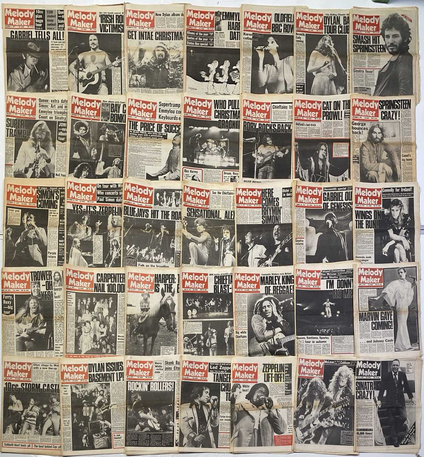 Lot 117 - MELODY MAKER - 1975 COLLECTION.