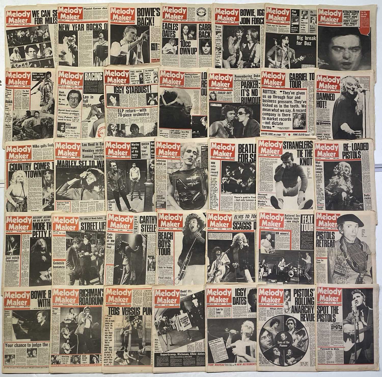 Lot 119 - MELODY MAKER - 1977 COLLECTION.