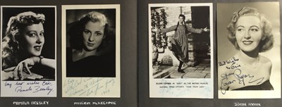 Lot 104 - ALBUM WITH AUTOGRAPHED PHOTOS - OLIVIA DE HAVILLAND AND MORE.