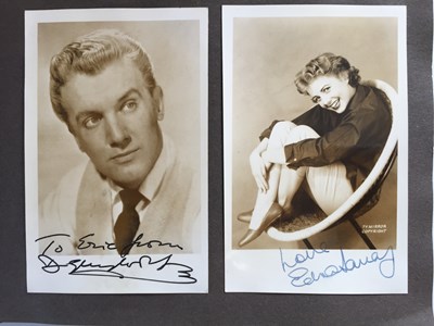Lot 105 - ALBUM WITH AUTOGRAPHED PHOTOS / POSTCARDS - BRIGITTE BARDOT AND MORE.