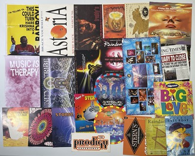 Lot 138 - DANCE MUSIC - LARGE COLLECTION OF C1990S RAVE FLYERS.
